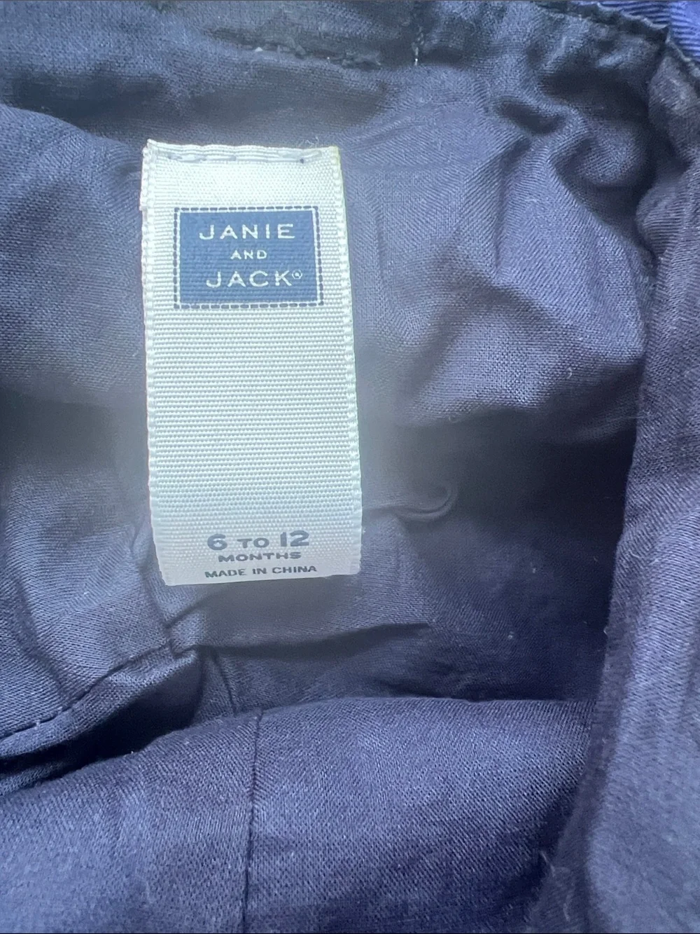 Janie and Jack Navy Hat with White Label Detail